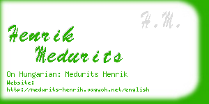 henrik medurits business card